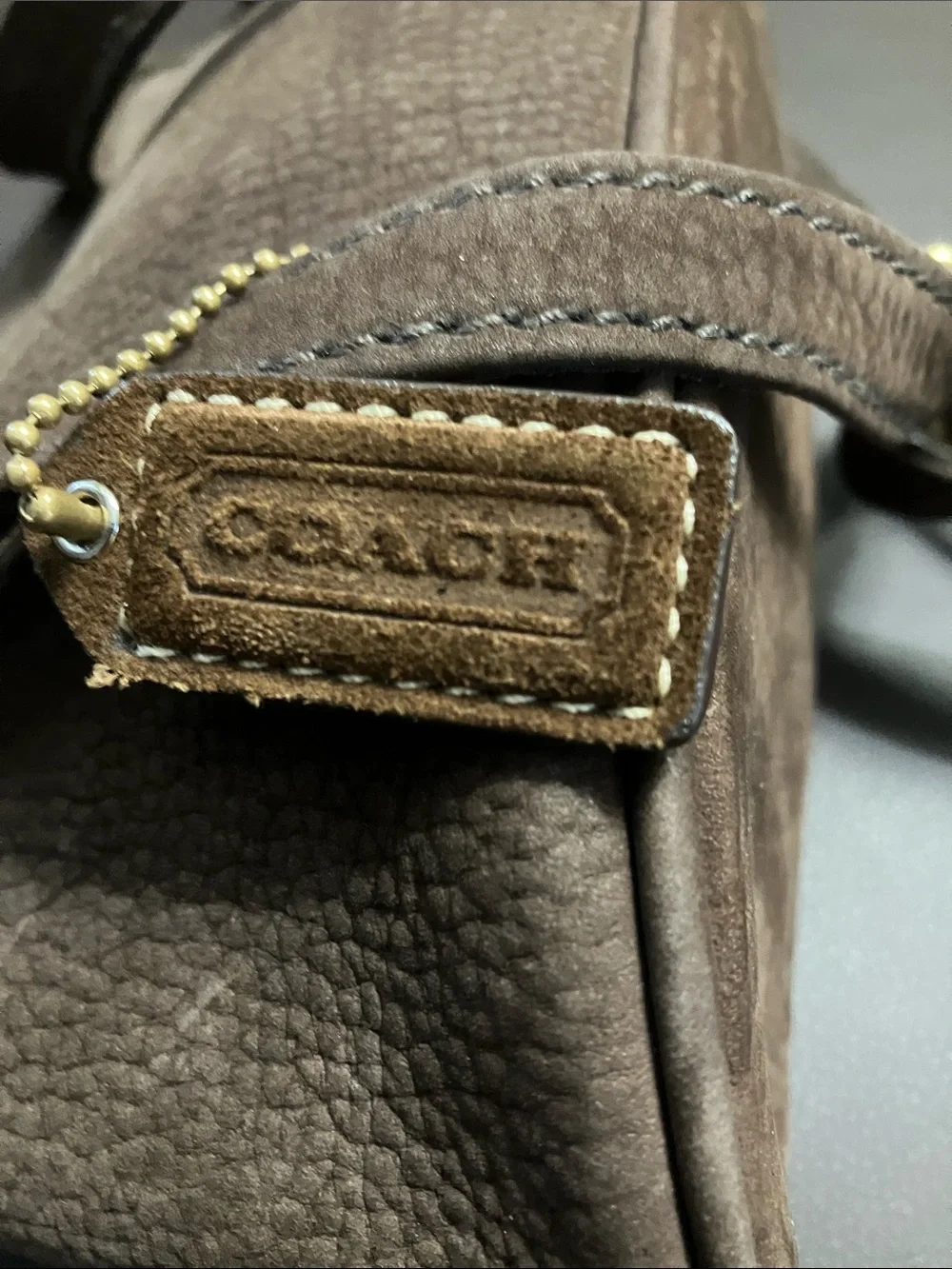 Coach Vintage Sonoma Small Zip Nubuc Bag Brown 4945
